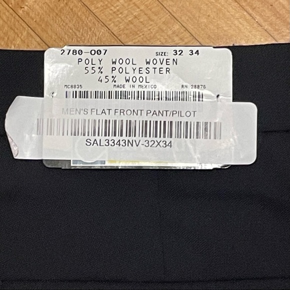 Edwards Signature NWT Dark Navy Men’s Pilot Pants - Picture 6 of 9